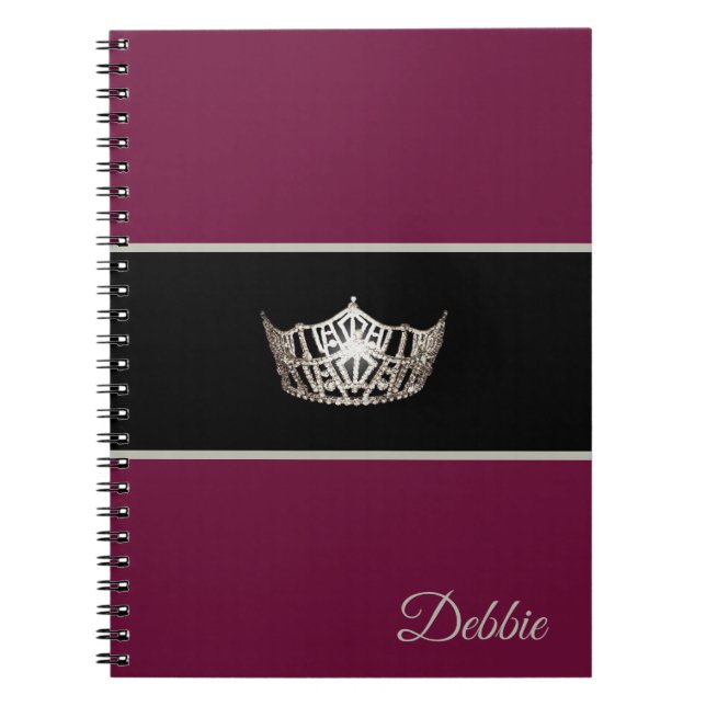 Miss America Notebook Pageant Silver Crown Notizblock (Vorderseite)