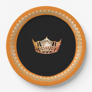 Miss America Orange 9" Paper Teller