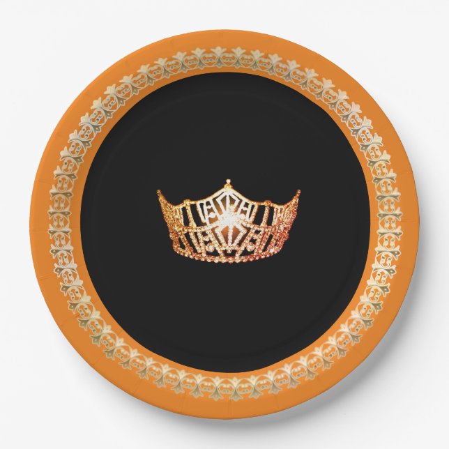 Miss America Orange 9" Paper Teller (Vorderseite)