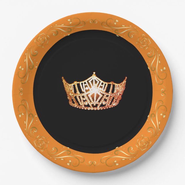 Miss America Orange Crown 9" Teller (Vorderseite)