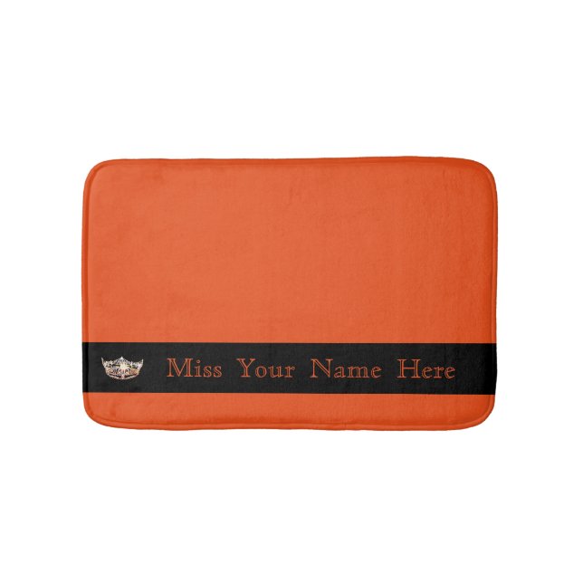 Miss America Orange Crown Bath Mat Badematte (Vorderseite)