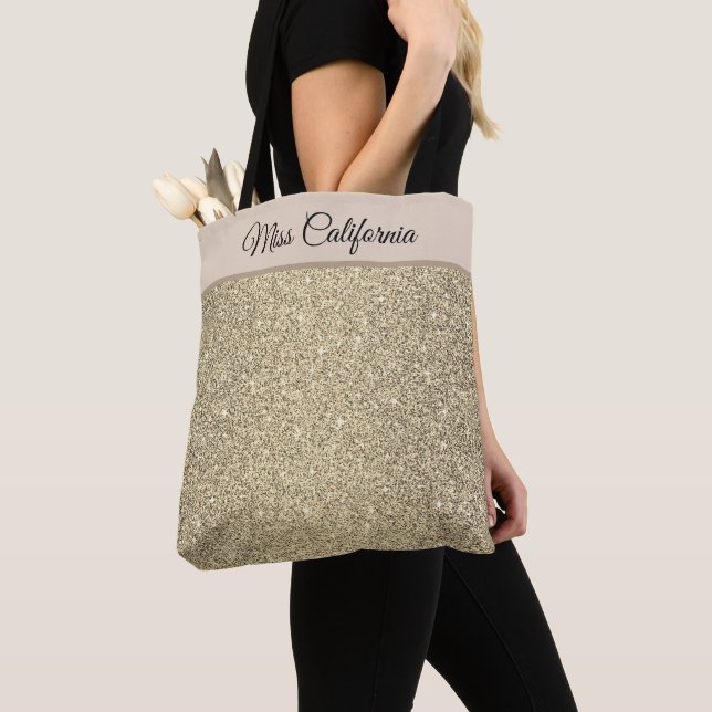 Miss America Pageant Imitate Glitzer Tote Bag Tasche (Von Nahem)