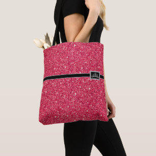 Miss America Pageant Tiara Glitzer Tote Bag Tasche