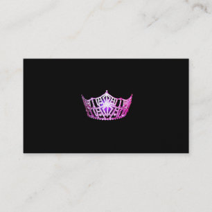 Miss America Pink Crown Business Cards Visitenkarte