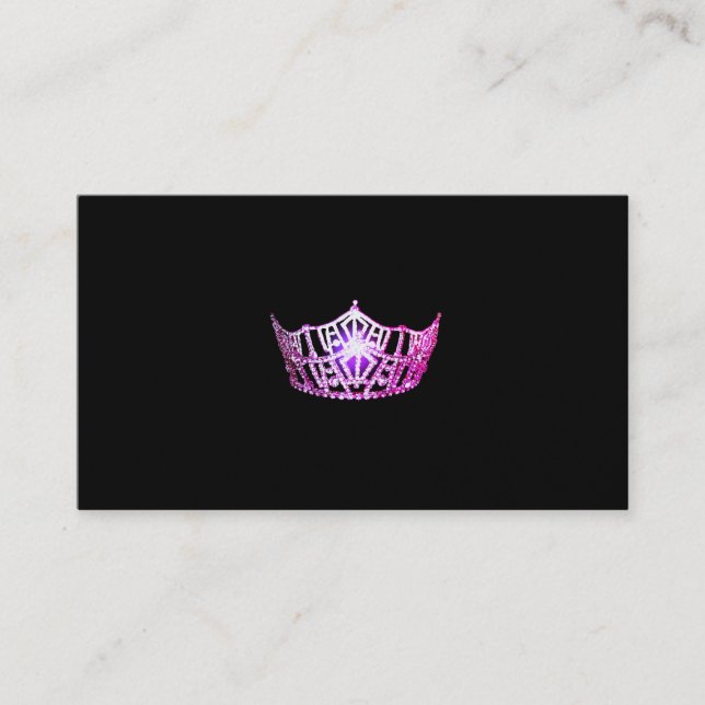 Miss America Pink Crown Business Cards Visitenkarte (Vorderseite)