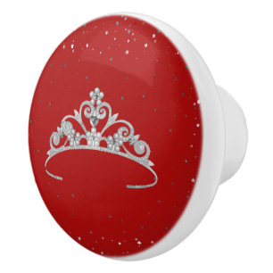 Miss America Princess Crown Keramik Cabinet Knob Keramikknauf