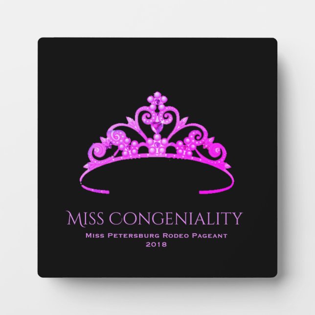 Miss America Rodeo Crown Congeniality Fotoplatte (Vorderseite)