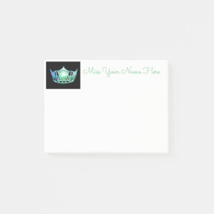 Miss America Sea Green Crown Post-it Notes