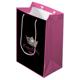 Miss America Silver Crown 2-Tone-Geschenktasche -  Mittlere Geschenktüte