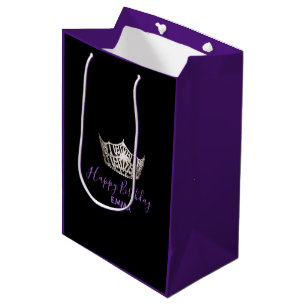 Miss America Silver Crown 2-Tone-Geschenktasche - Mittlere Geschenktüte