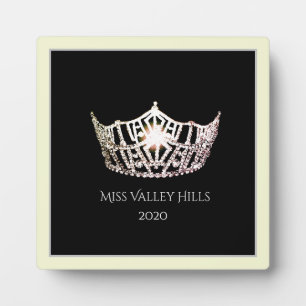 Miss America Silver Crown Awards Plaque Fotoplatte