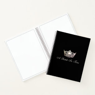 Miss America Silver Crown Custom Sketchbook Notizbuch