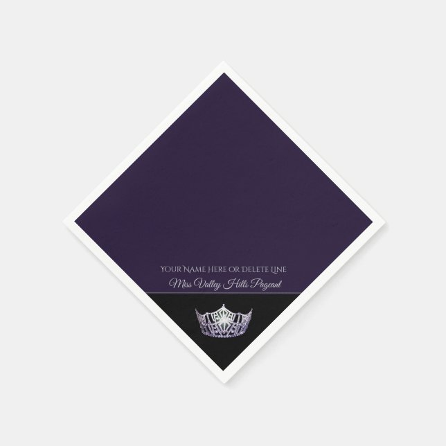 Miss America Silver Crown Paper Napkins Serviette (Ecke)
