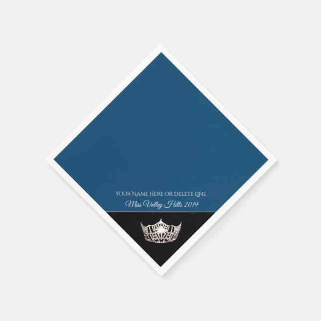 Miss America Silver Crown Paper Napkins Serviette (Ecke)