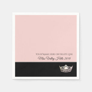 Miss America Silver Crown Paper Napkins Serviette