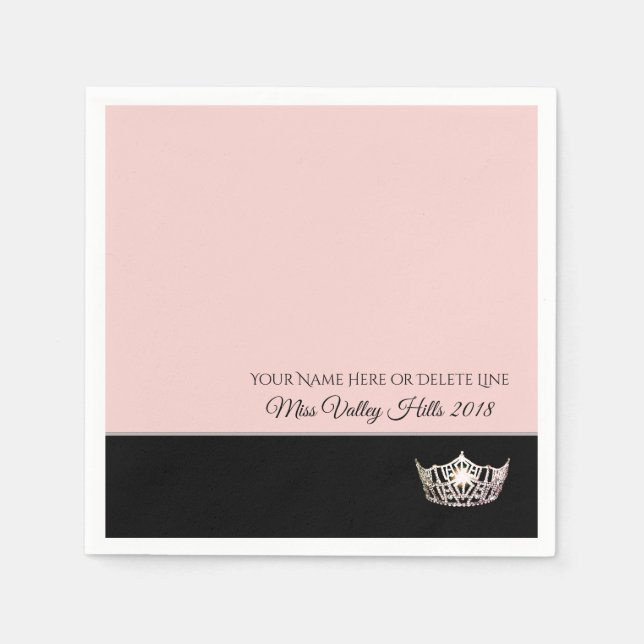 Miss America Silver Crown Paper Napkins Serviette (Vorderseite)