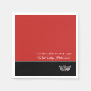 Miss America Silver Crown Paper Napkins Serviette
