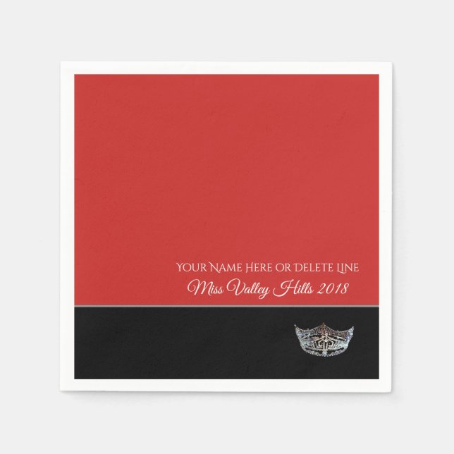 Miss America Silver Crown Paper Napkins Serviette (Vorderseite)