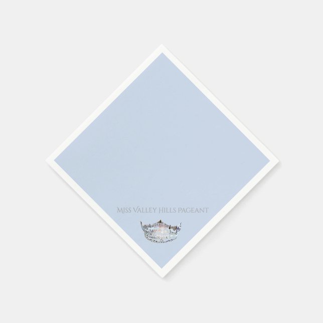 Miss America Silver Crown Paper Napkins Serviette (Ecke)
