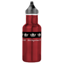 Miss America Silver Crown Pexagon Water Flasche