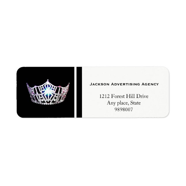 Miss America Silver Crown Rücksendeadressen-Aufkle (Vorne)