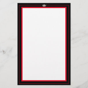 Miss America Silver Crown Stationery Paper Briefpapier