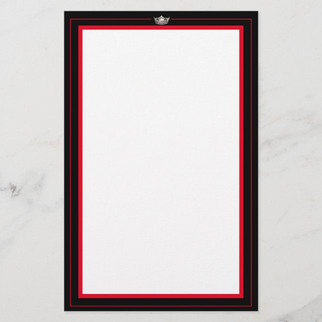 Miss America Silver Crown Stationery Paper Briefpapier (Vorderseite)