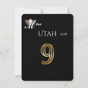 Miss America Silver Crown Table Card-9 Einladung