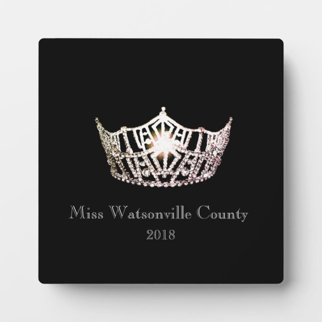 Miss America Silver Crown Titleholder Plaque Fotoplatte (Vorderseite)