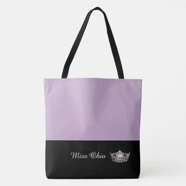 Miss America Silver Crown Tote Bag LRGE Lilac Tasche (Vorderseite)