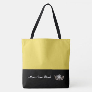 Miss America Silver Crown Tote Beutel Groß Gelb Tasche