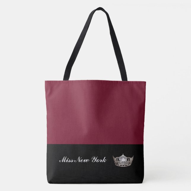 Miss America Silver Crown Tote Grosser Wein Tasche (Vorderseite)
