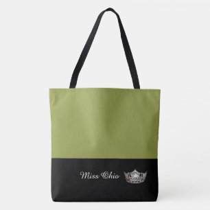 Miss America Silver Crown Town Bag LRGE Olive Tasche