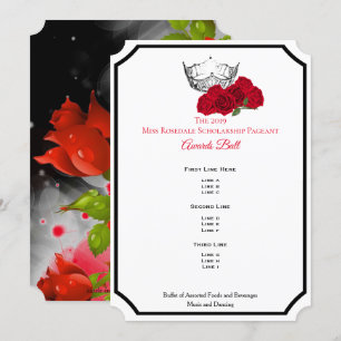 Miss America Silver Crwn Roses programme de bal