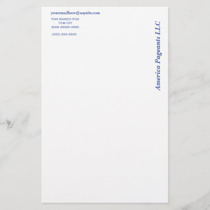Miss America Stil auf der Seite Letterhead Briefpapier