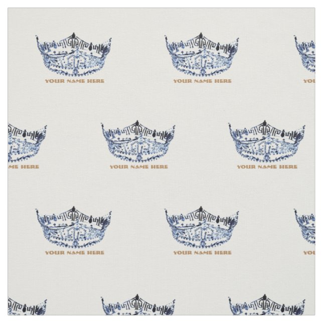 Miss America Stil Crown Custom Fabric Stoff (Muster)