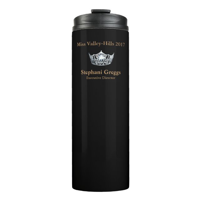 Miss America Stil Crown Thermal Tumbler Thermosbecher (Vorderseite)