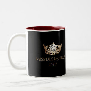 Miss America Stil Individuelle Name Gold Crown Tas Zweifarbige Tasse