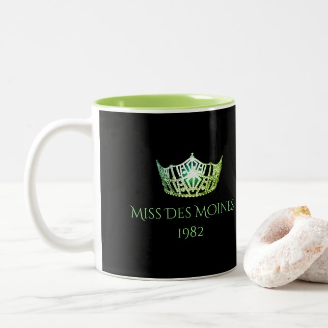 Miss America Stil Individuelle Name Limon Crown Ta Zweifarbige Tasse (Mit Donut)
