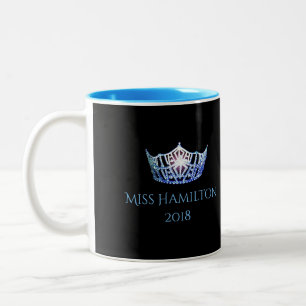 Miss America Stil Individueller Name Blaue Krone T Zweifarbige Tasse