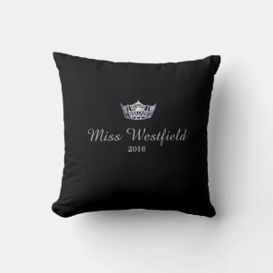 Miss America Stil Personalisiert Name Crown Kissen