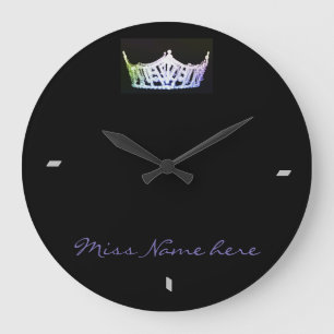Miss America style Argent/Combo Couronne Horloge