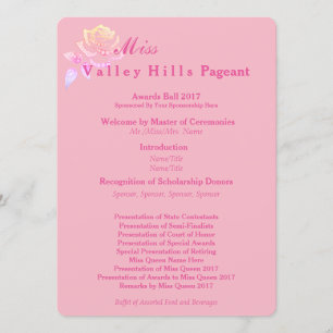Miss America style Awards Programmes de bal