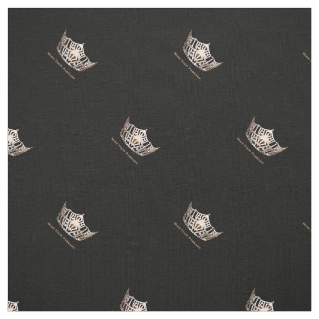 Miss America style Champagne Crown Fabric Stoff (Muster)