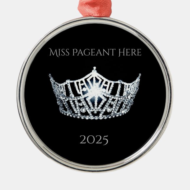 Miss America style Crown Christmas Ornament (Vorne)