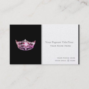 Miss America style Crown Custom Business Cards Visitenkarte