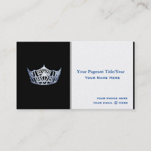Miss America style Crown Custom Business Cards Visitenkarte