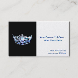 Miss America style Crown Custom Business Cards Visitenkarte