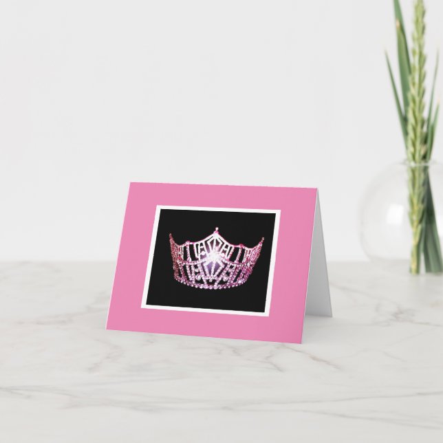 Miss America Style Crown Danke Karte (Vorderseite)