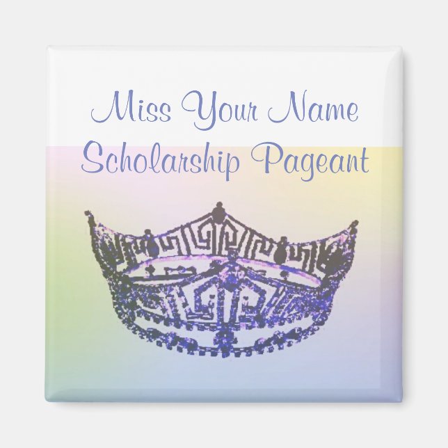 Miss America style Crown Magnate in Rainbow Magnet (Vorne)
